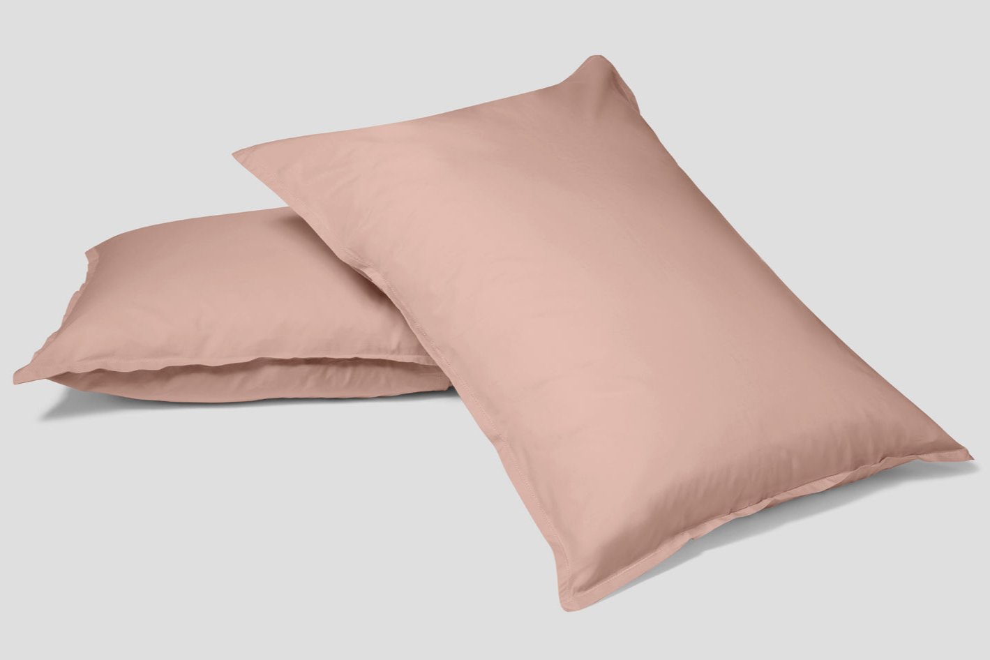 Percale pillowcases, dusty rose