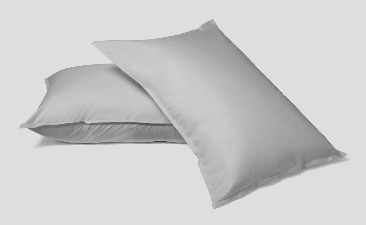 Percale shams, gray