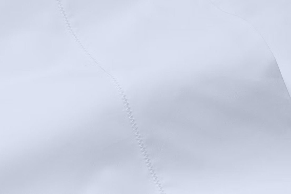 Close-up of percale sheet set, white