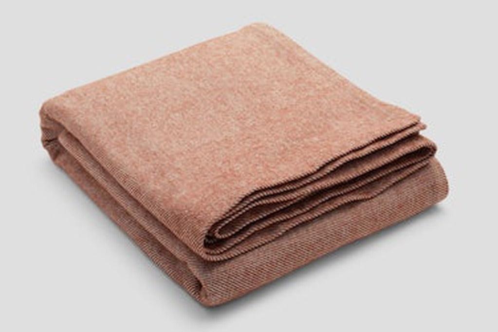 Cozy Woven Blanket, spice, folded