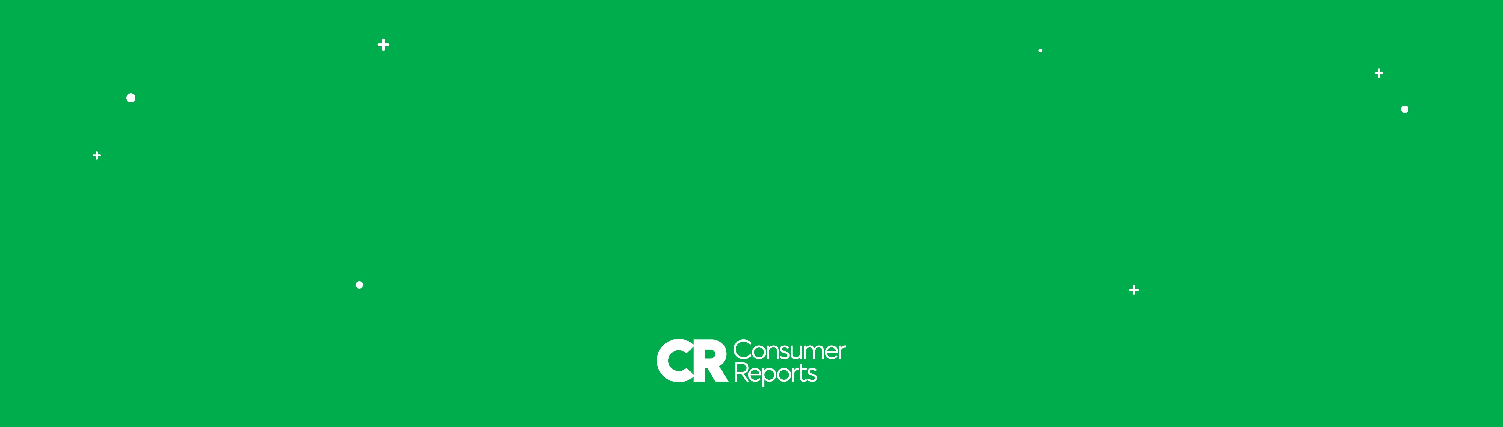 Consumer Reports logo on a green background