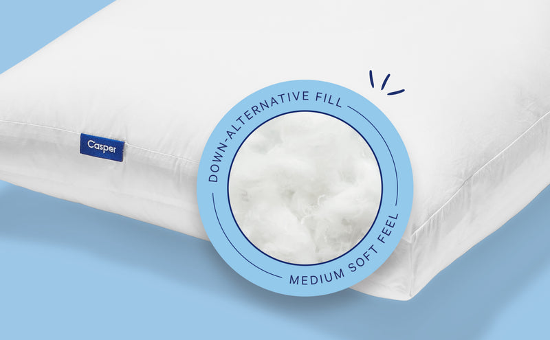 Down-alternative fill. Medium soft feel.