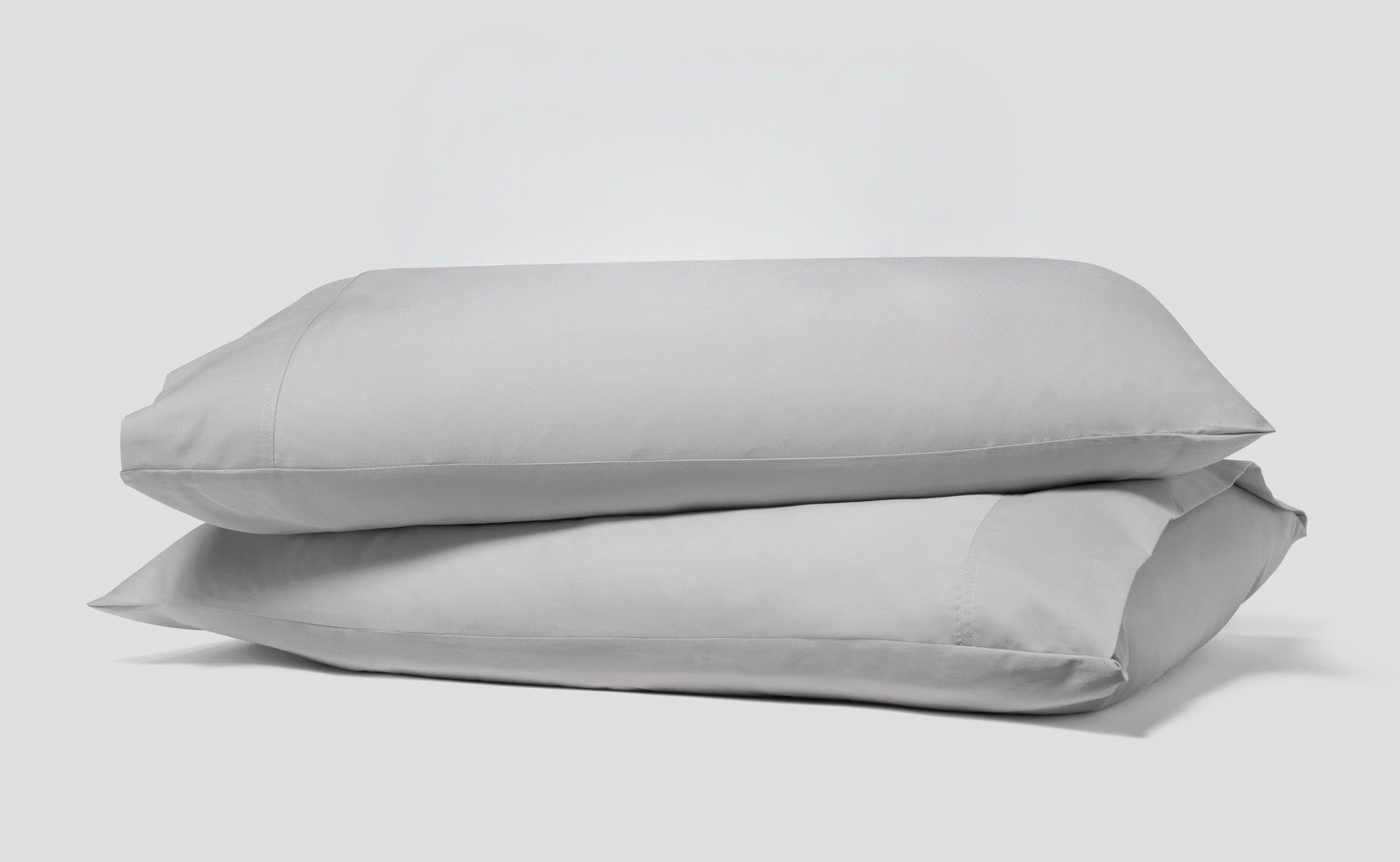 Two Sateen Pillowcases in gray
