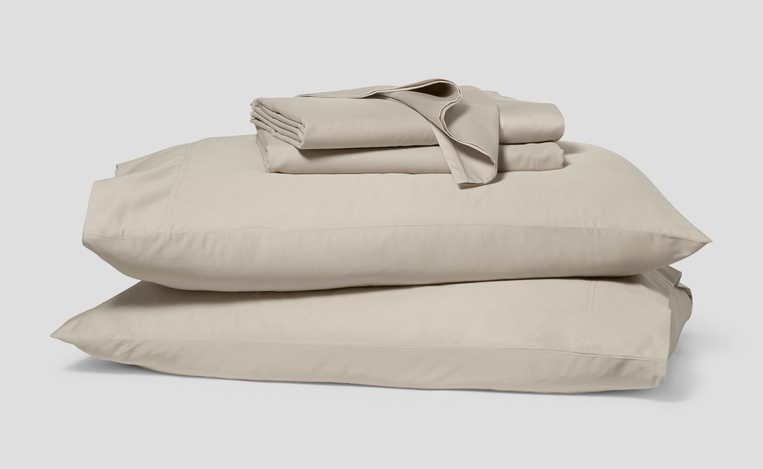 Sateen Sheet Set, oatmilk color
