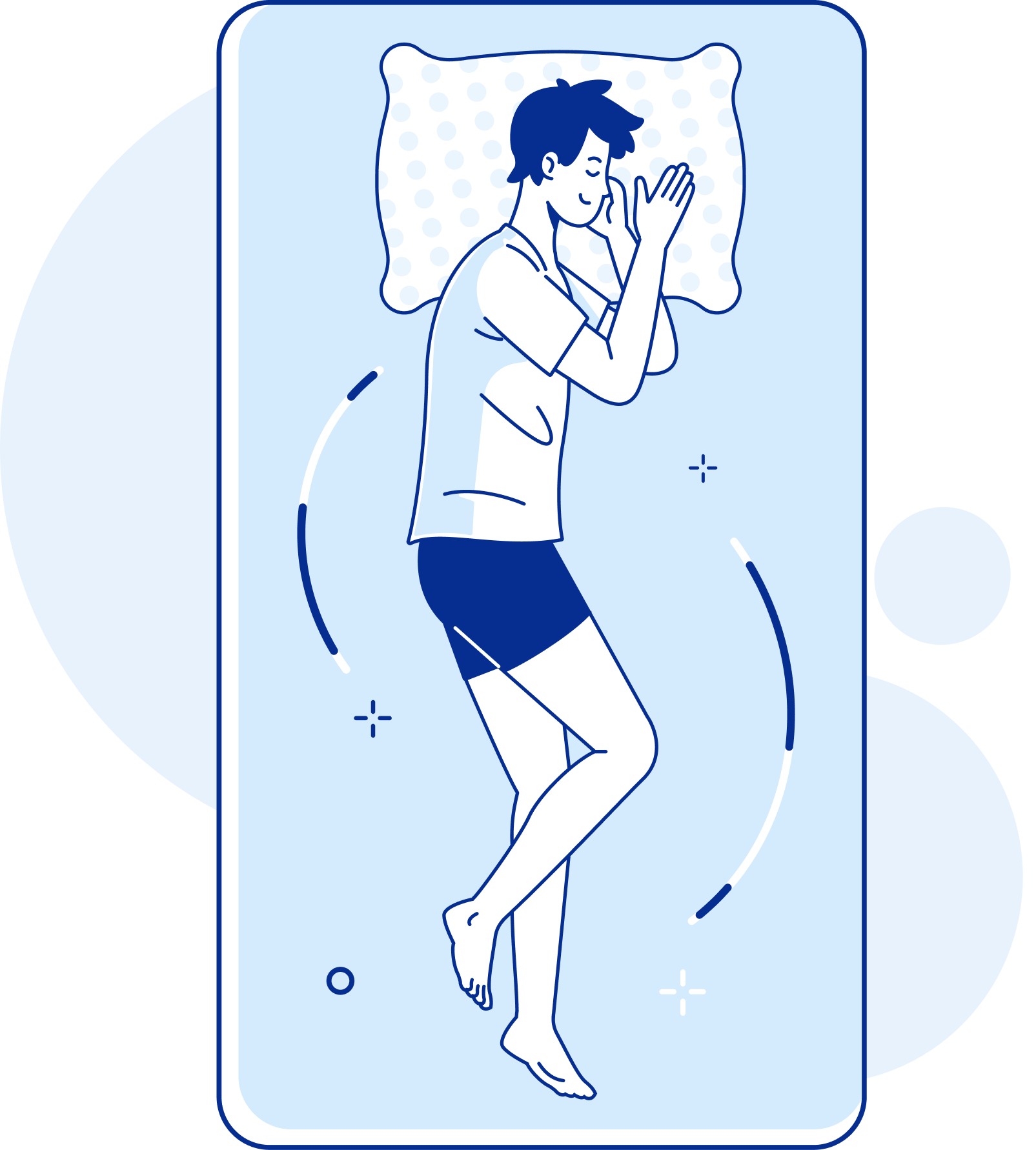 Illustration of a side sleeper
