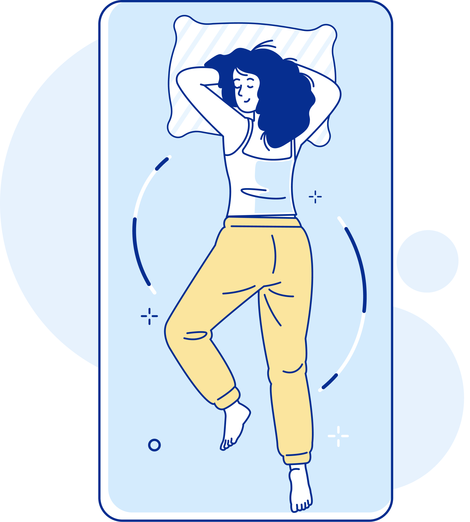 illustration of a stomach sleeper