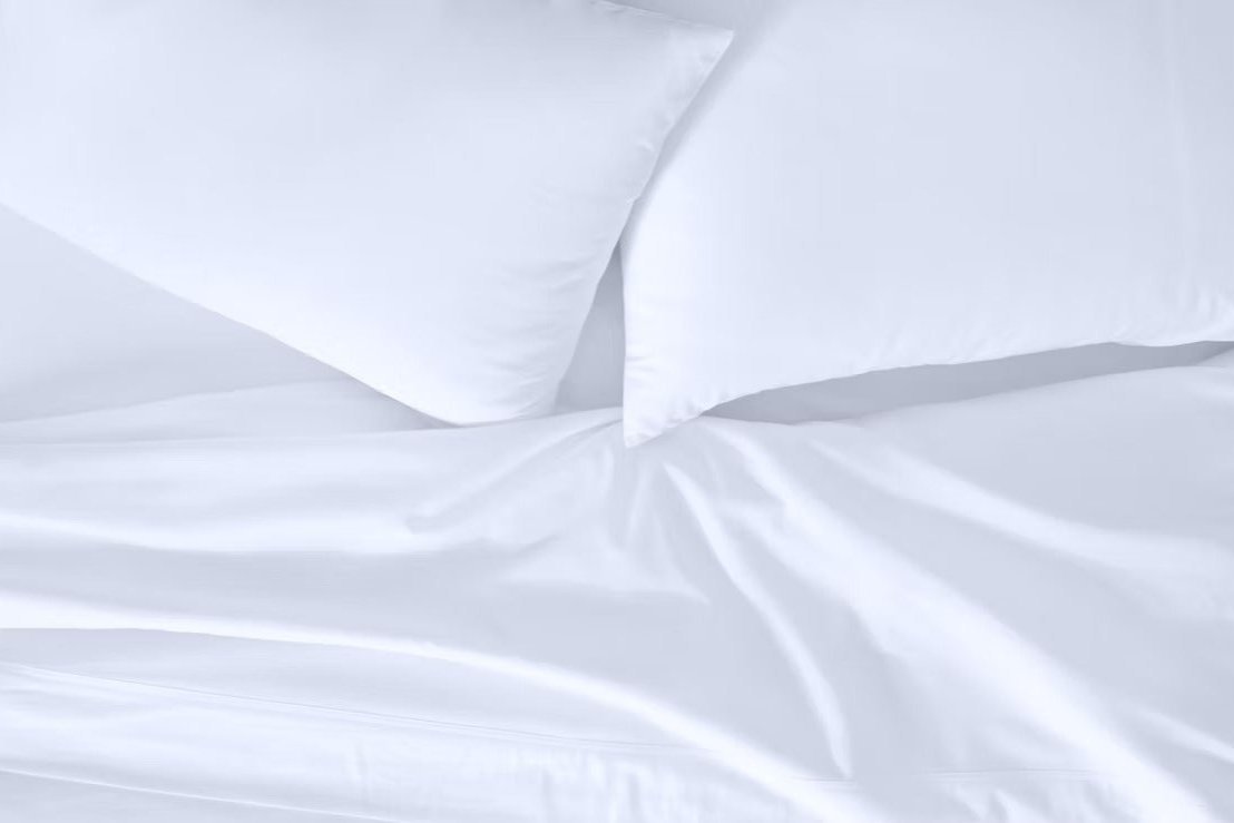 Close-up of SuperSoft sheets, white