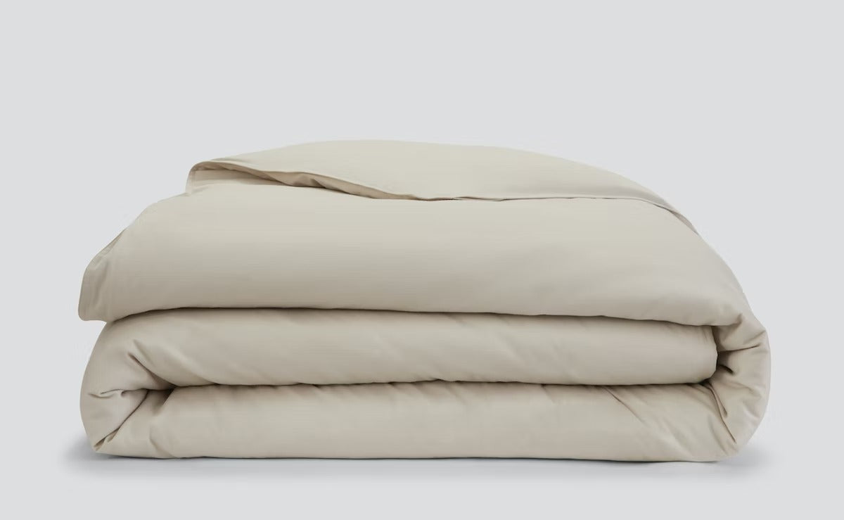SuperSoft duvet cover, oatmilk, folded