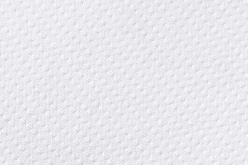 Close-up of breathable mattress protector fabric