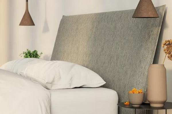 Casper's Haven Bed Frame with a headboard, side view