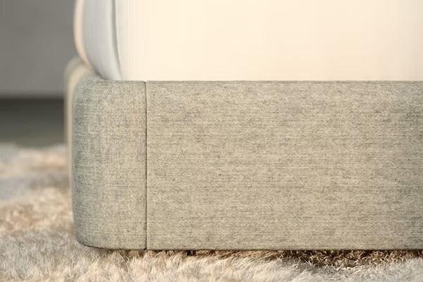 Close-up of the corner of the Haven Bed Frame
