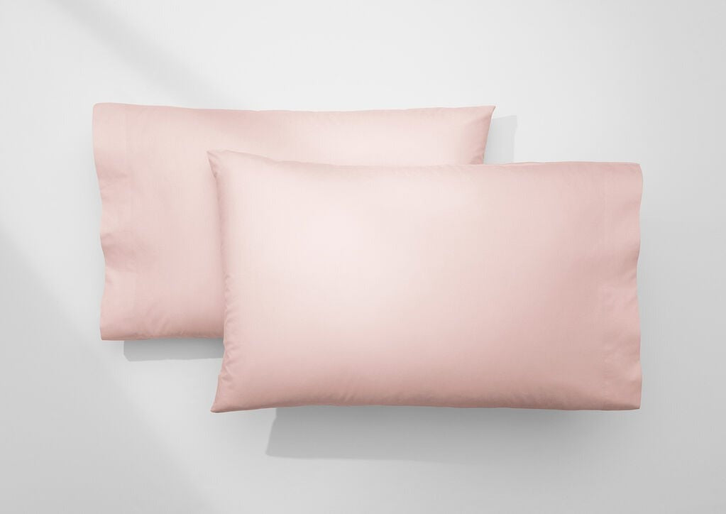 Supima pillowcases, blush