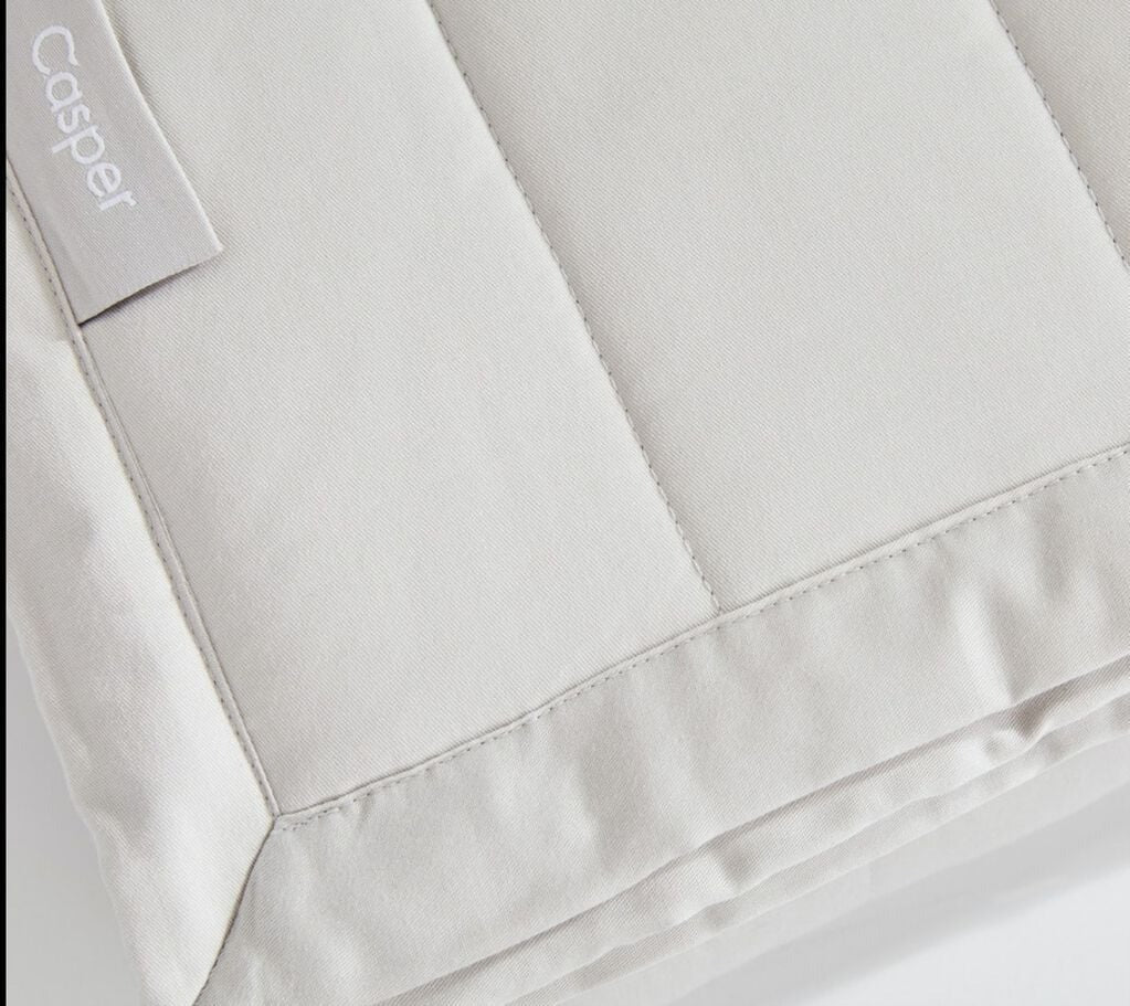 Close-up of Weighted Blanket, gray