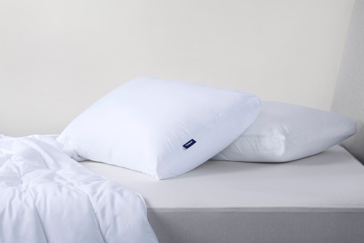 White pillow on the bed