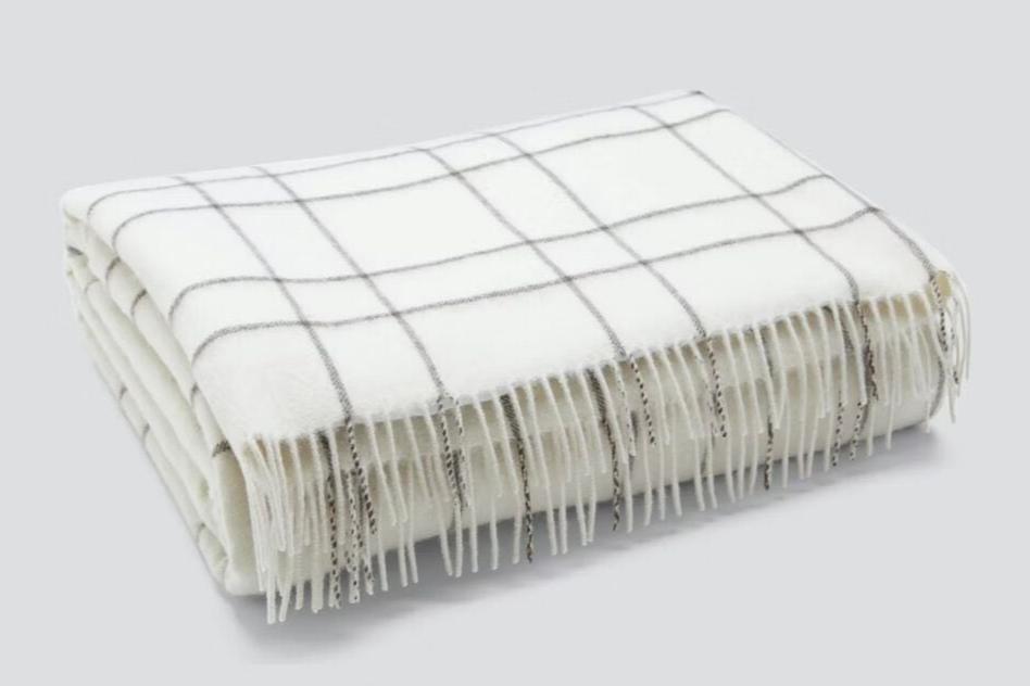 Pinstripe Plaid Throw