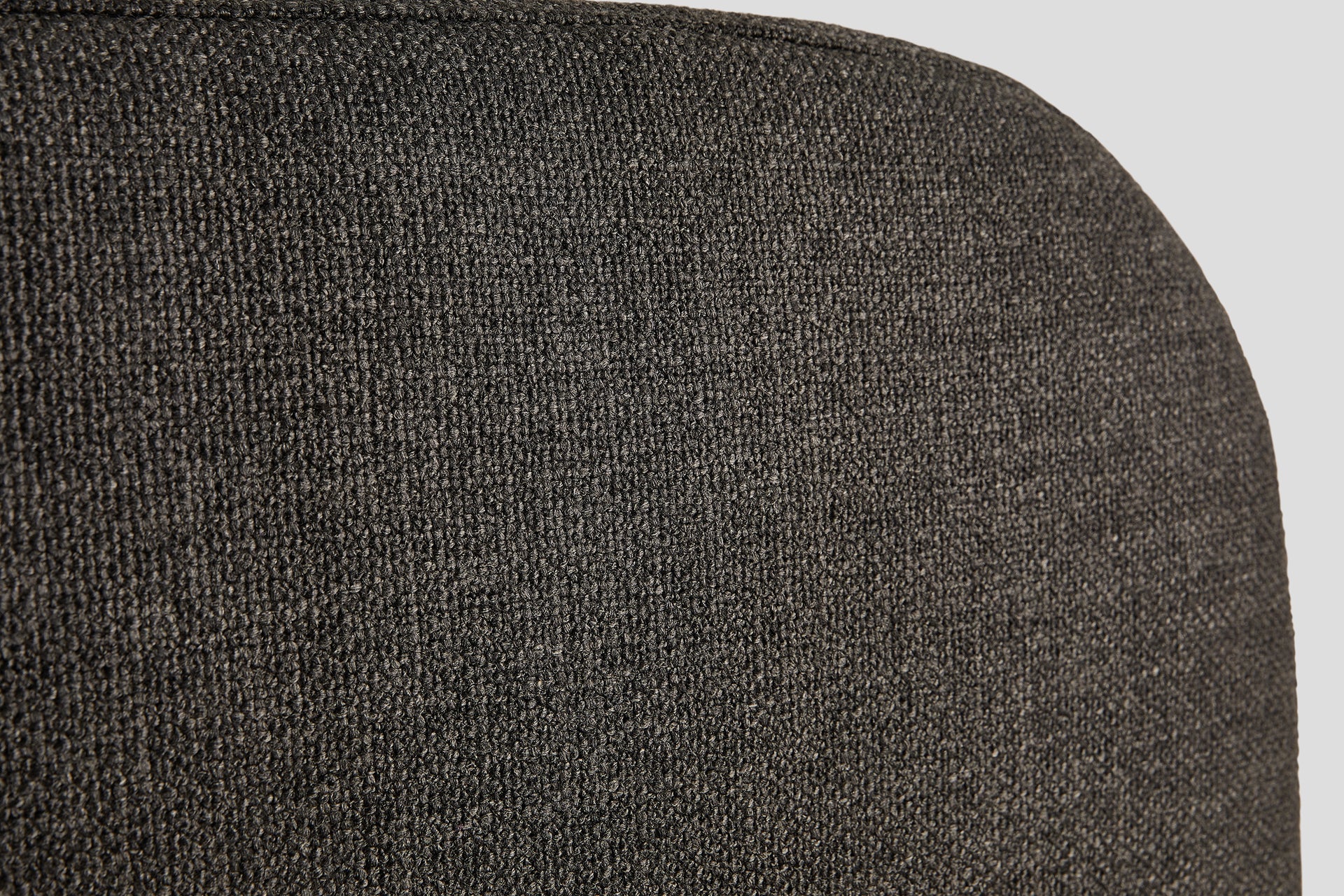 Close-up of fabric detail on Drift Attachable Headboard, slate color.
