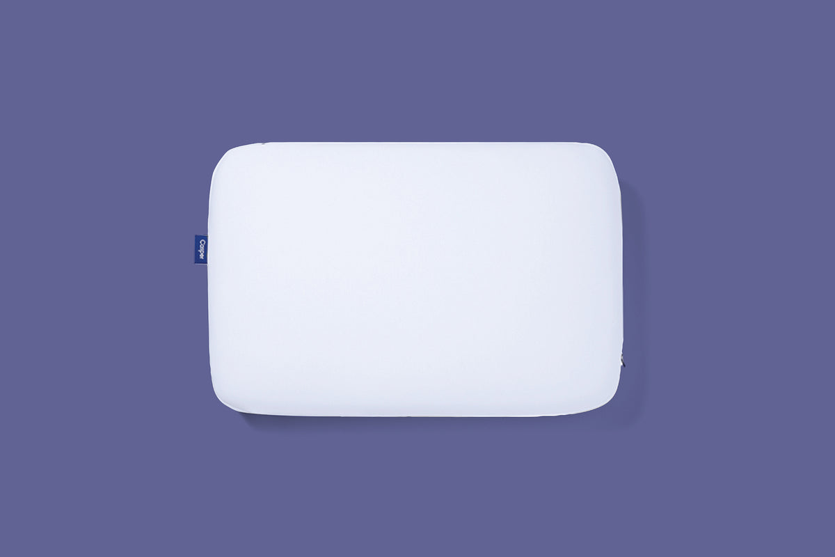 Foam Snow Pillow against a purplish-blue background