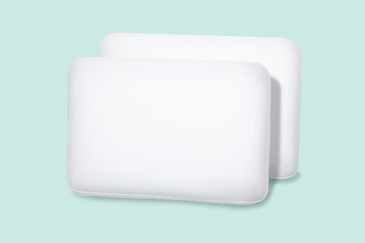 Hybrid Pillow Double Pack against a light green background