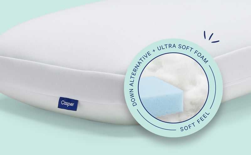 Down Alternative + Ultra soft foam. Soft feel.