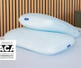 Casper's Hybrid Snow Pillow Double Pack on a mattress. A badge on the image says "Endorsed by the ACA - American Chiropractic Association."