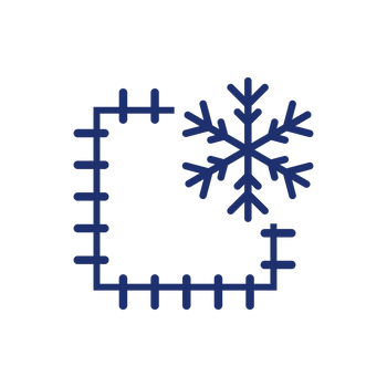 Icon of snowfalke over a square cover