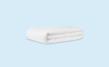 Lightweight Down-Alt Duvet against a very light blue background