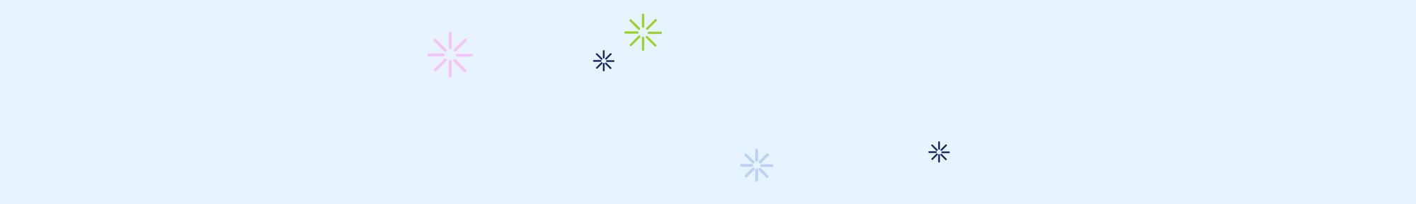 light blue background with sketches of different colored stars