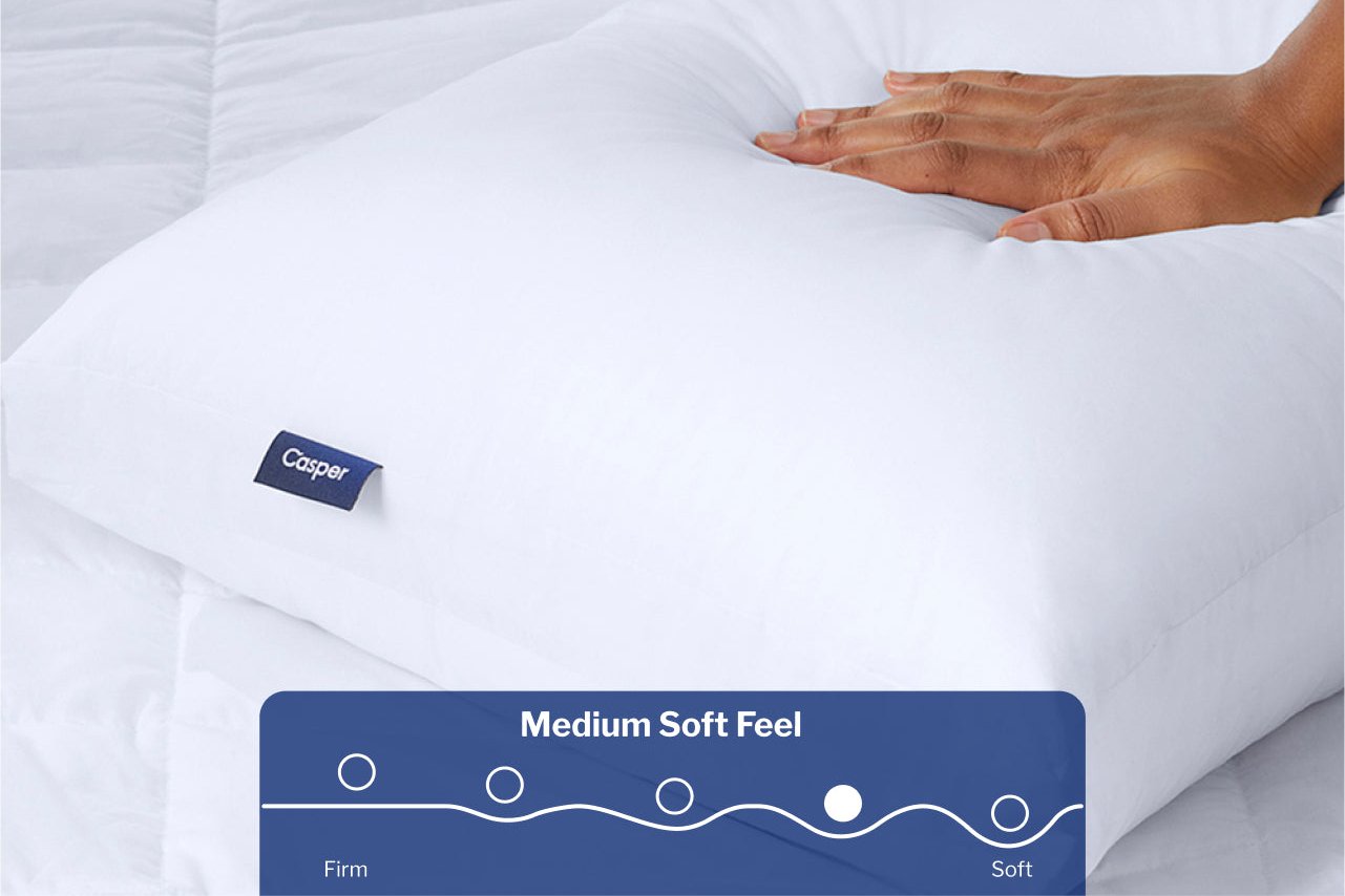 Casper's Original pillow offers a Medium-Soft Feel.