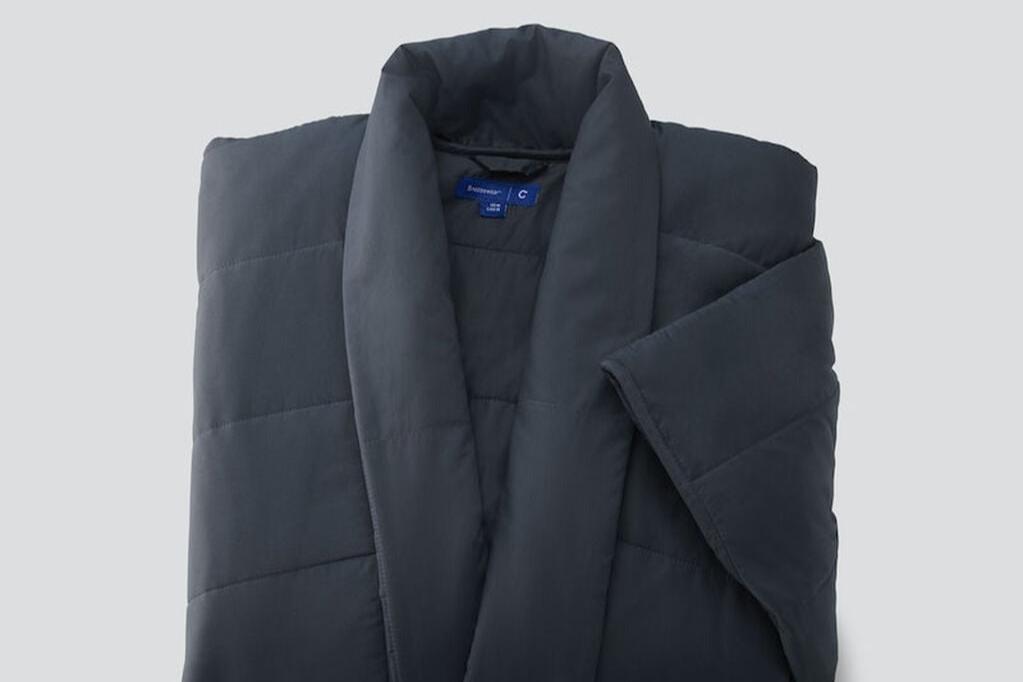 Snoozewear Blanket Robe, indigo, folded