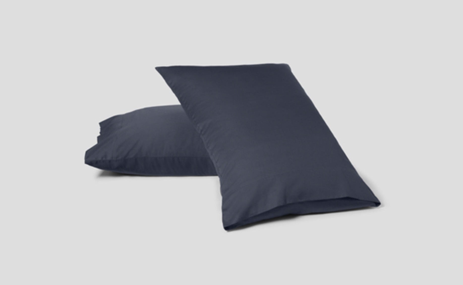 Two Sateen Pillowcases in indigo