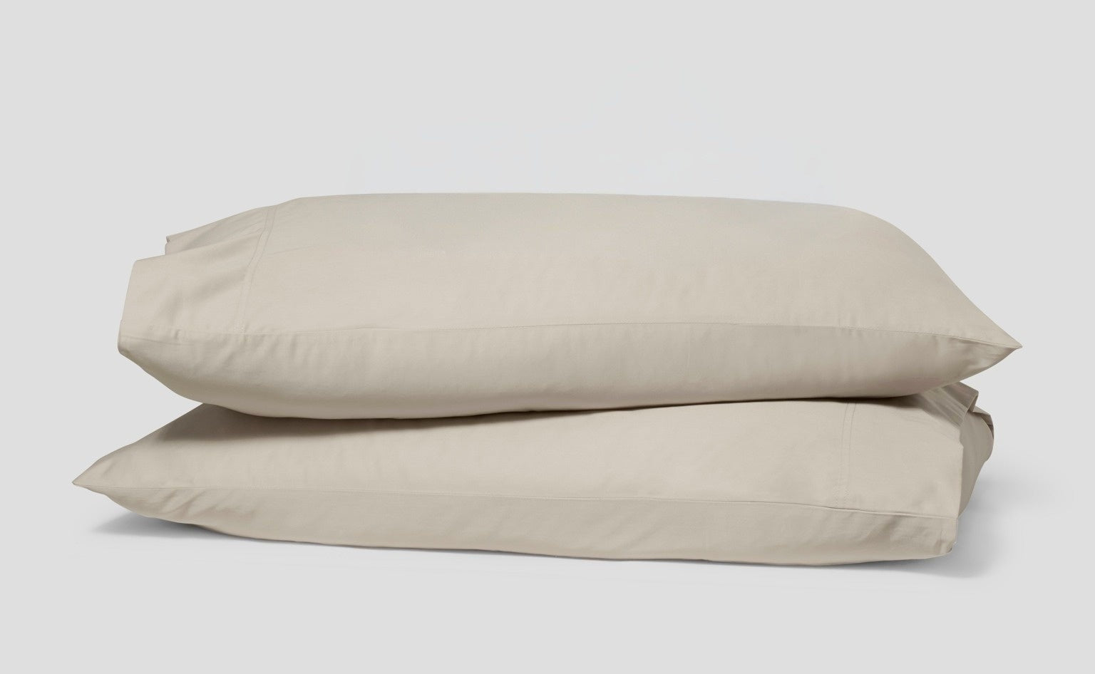 Sateen Pillowcase Set, oatmilk color