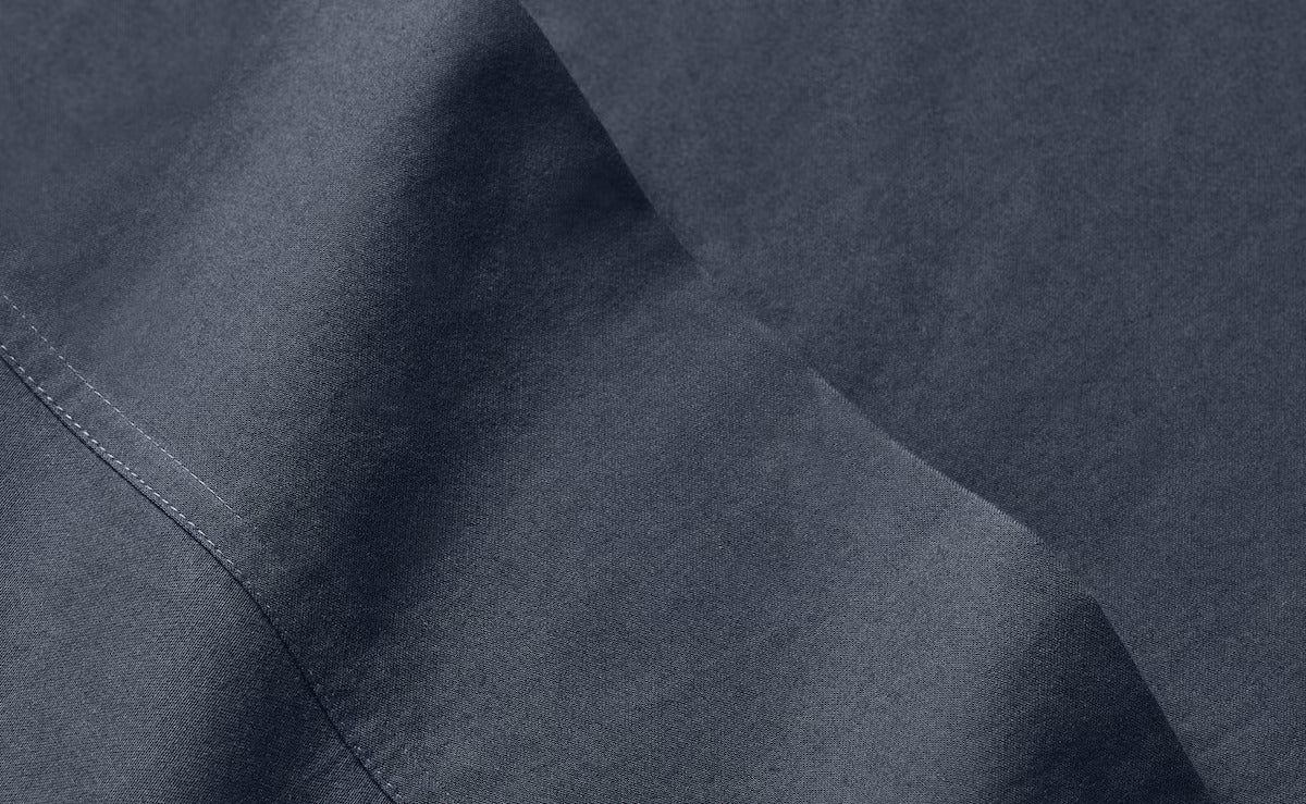 Close-up of SuperSoft pillowcases, indigo