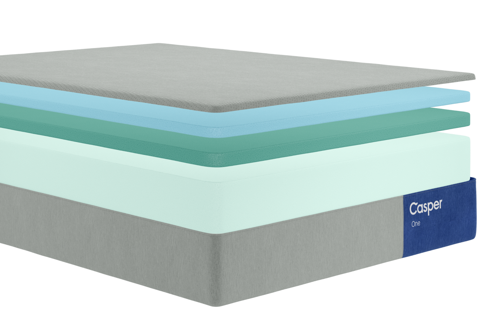 Exploded view of the layers of The One mattress