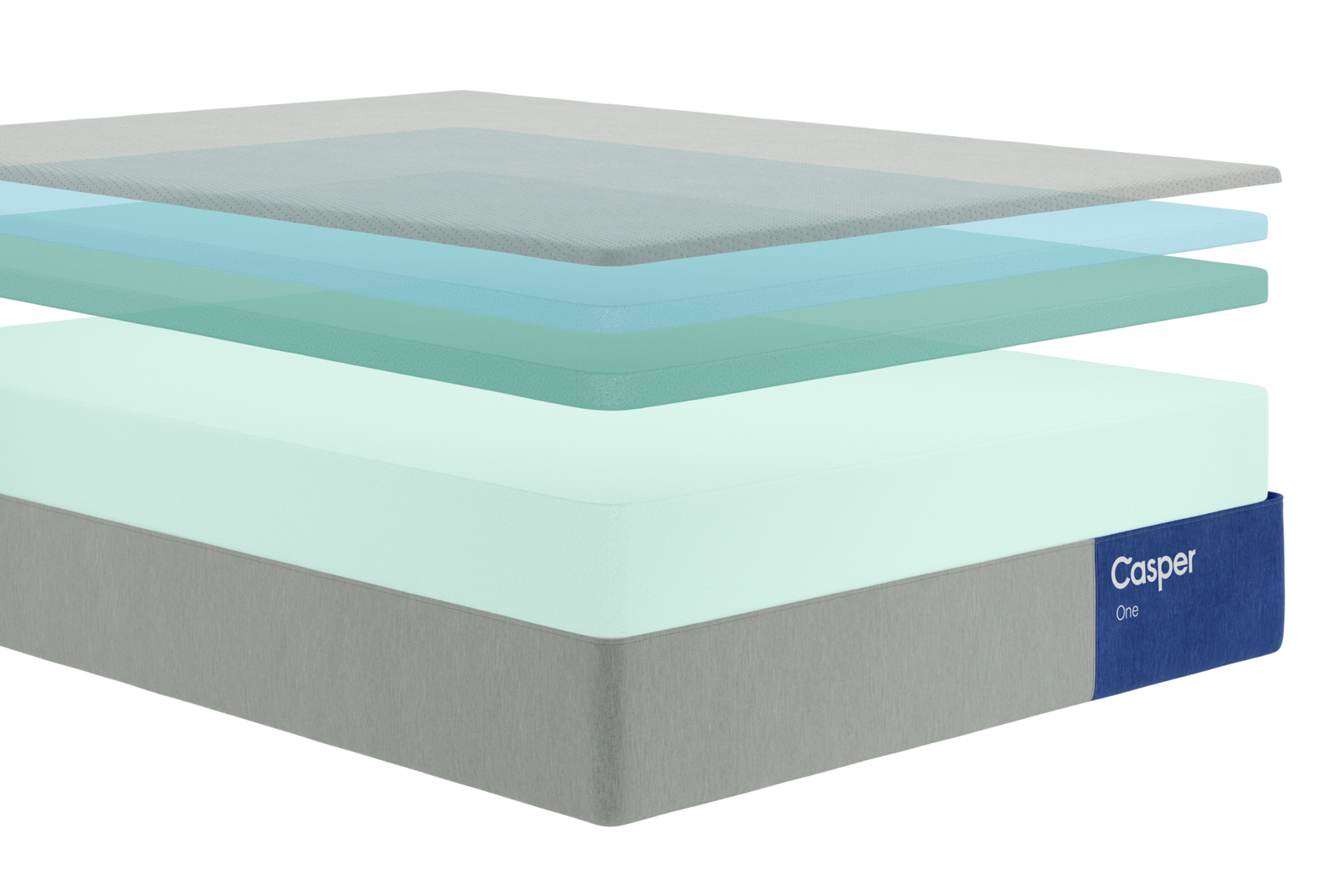 Exploded view of the layers of The One mattress