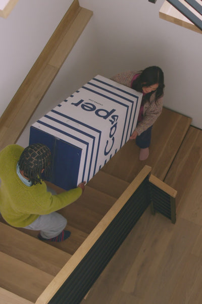 A montage of different individuals and couples setting up and enjoying their new Casper mattresses.