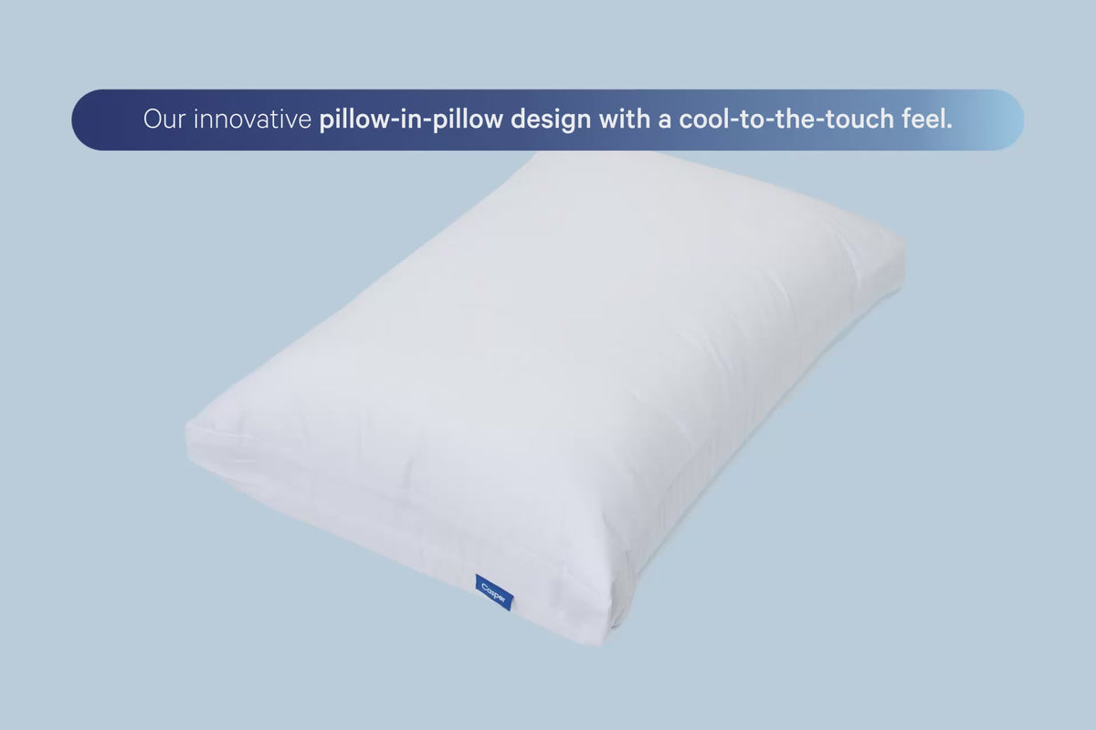 Our innovative pillow-in-pillow design with a cool-to-the-touch feel.