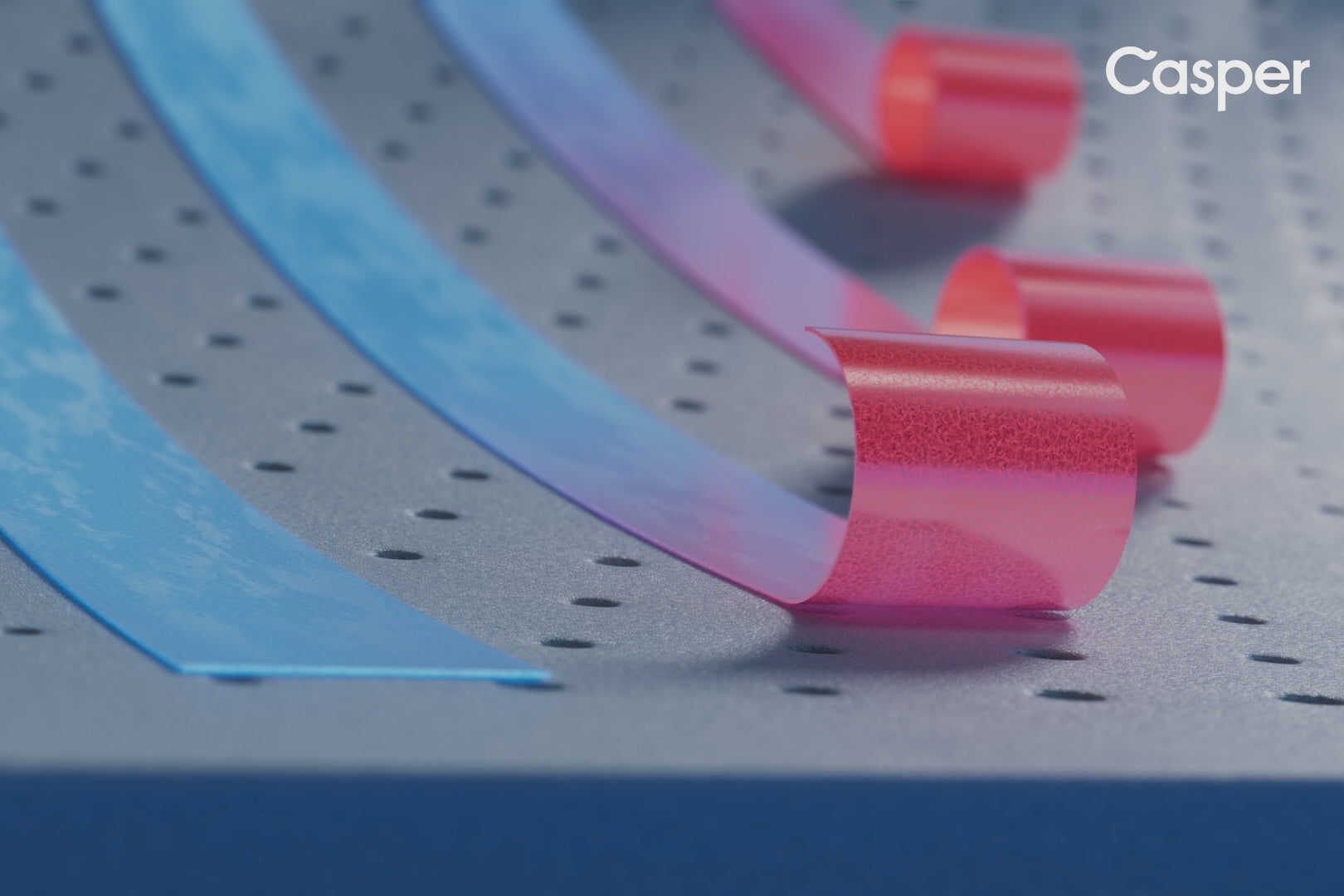 Computer-animated video of the Heat Delete Bands that help power Casper's Snow Technology