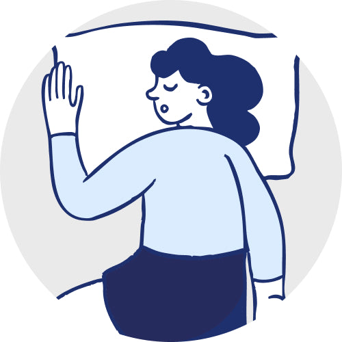 Illustration of a person sleeping on their stomach