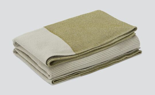 Textured Grid Throw Blanket